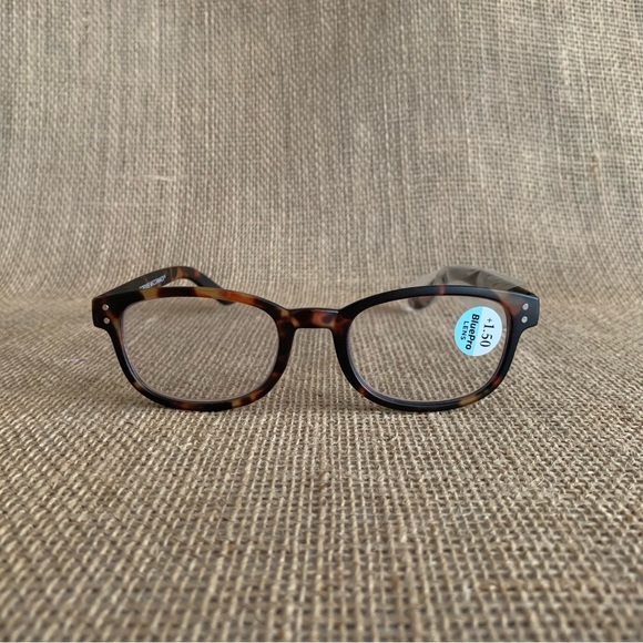 COLORSPEX CORINNE McCORMACK +1.5 Light Blocking Readers Glasses Brown NWT - Picture 7 of 13